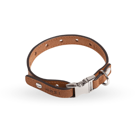 HOZI Saddle Strap Collar - Black / Beige / Camel / Burgundy - PET