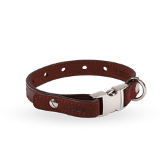 HOZI Saddle Strap Collar - Black / Beige / Camel / Burgundy - PET