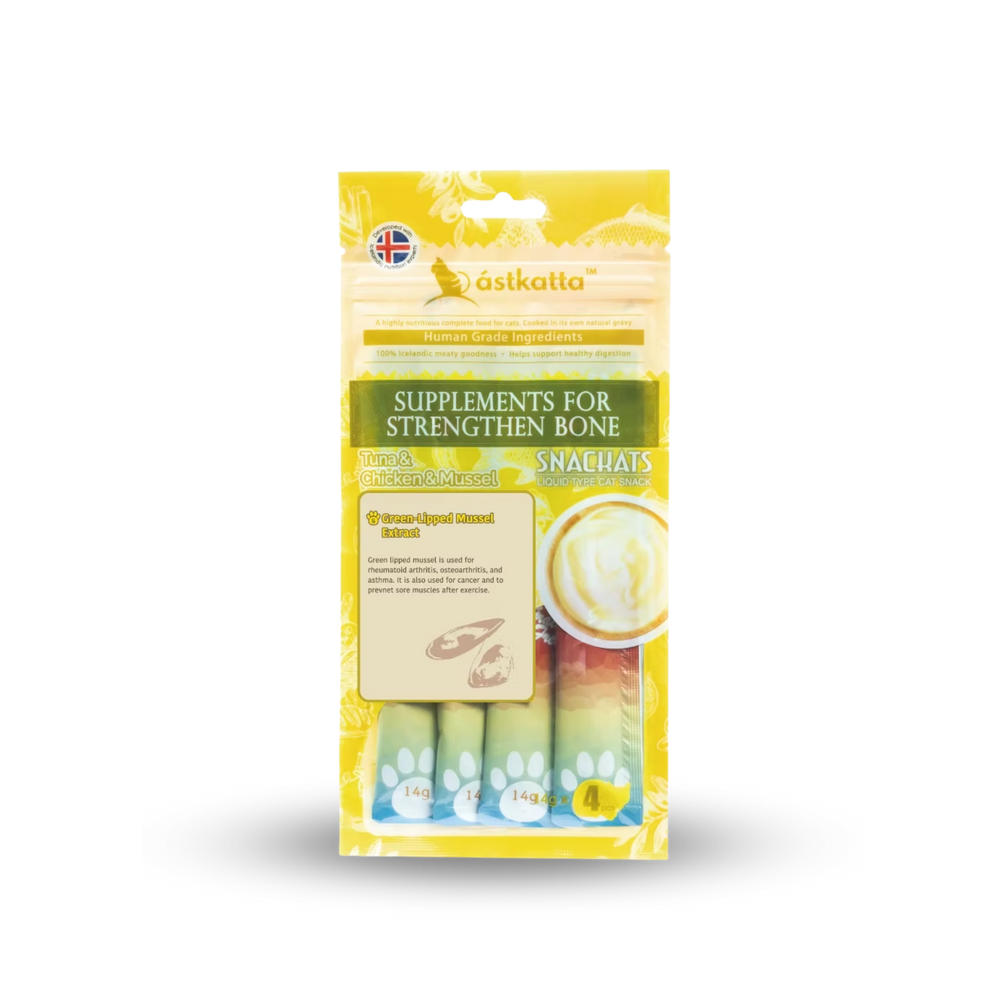 astkatta Tuna & Chicken & Mussel Snackats 14g x 4 | 吞拿魚雞肉青口 ástkatta