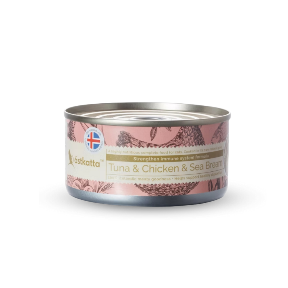 astkatta Tuna & Chicken & Sea Bream Cat Food 80g | 吞拿魚雞肉海鯛貓糧 ástkatta