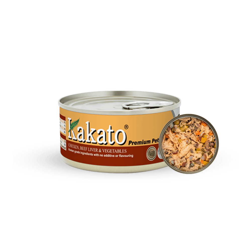 Kakato Chicken, Beef Liver & Vegetables | 170g x 48tins - PET