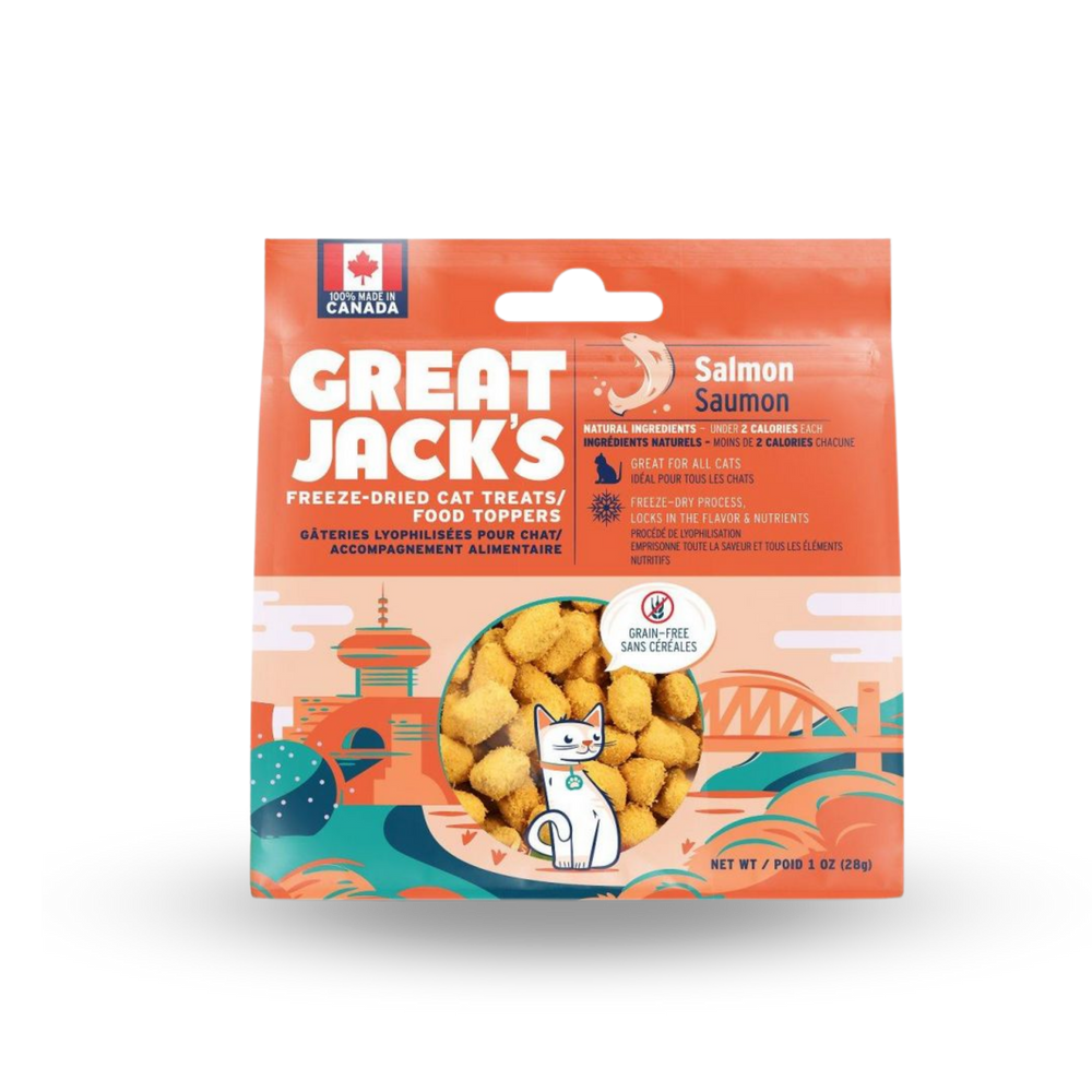 Great Jack's Cat Treats - Freeze Dried Salmon Cat Treats | 冷凍脫水三文魚小食 Great Jack's