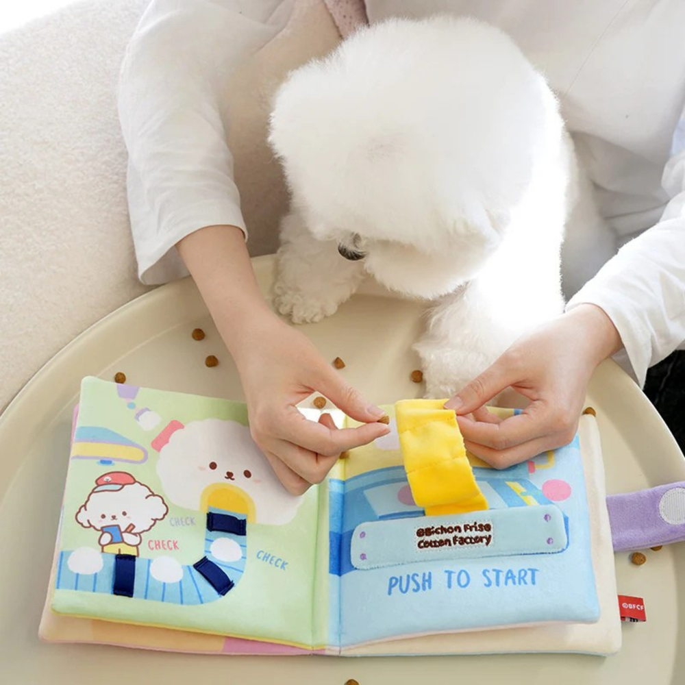 Bichon Frise Cotties Snuff Nosework Book Toy PET