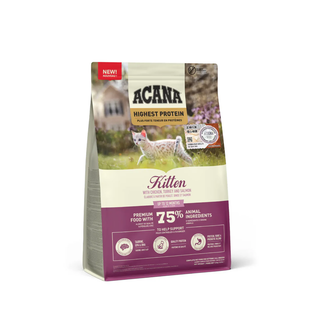 Acana Highest Protein Cat Food For Kitten | 最高蛋白幼貓糧 ACANA