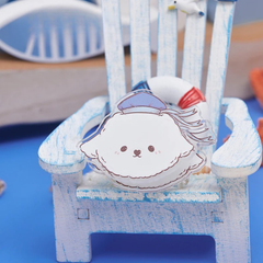 Bichon Frise Cotties Sailor Series Paper Clip PET