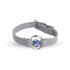 Biothane 領圈 方鈉石水晶項圈 - 海薰衣草 (Sodalite)