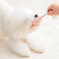 BITE ME BonBon Green Furry Friends Rope Tug Toy Bite Me