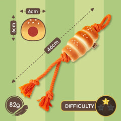 PP Lab - Sausage Bun Tug Toy | 小腸仔包拉扯玩具 Bite Me