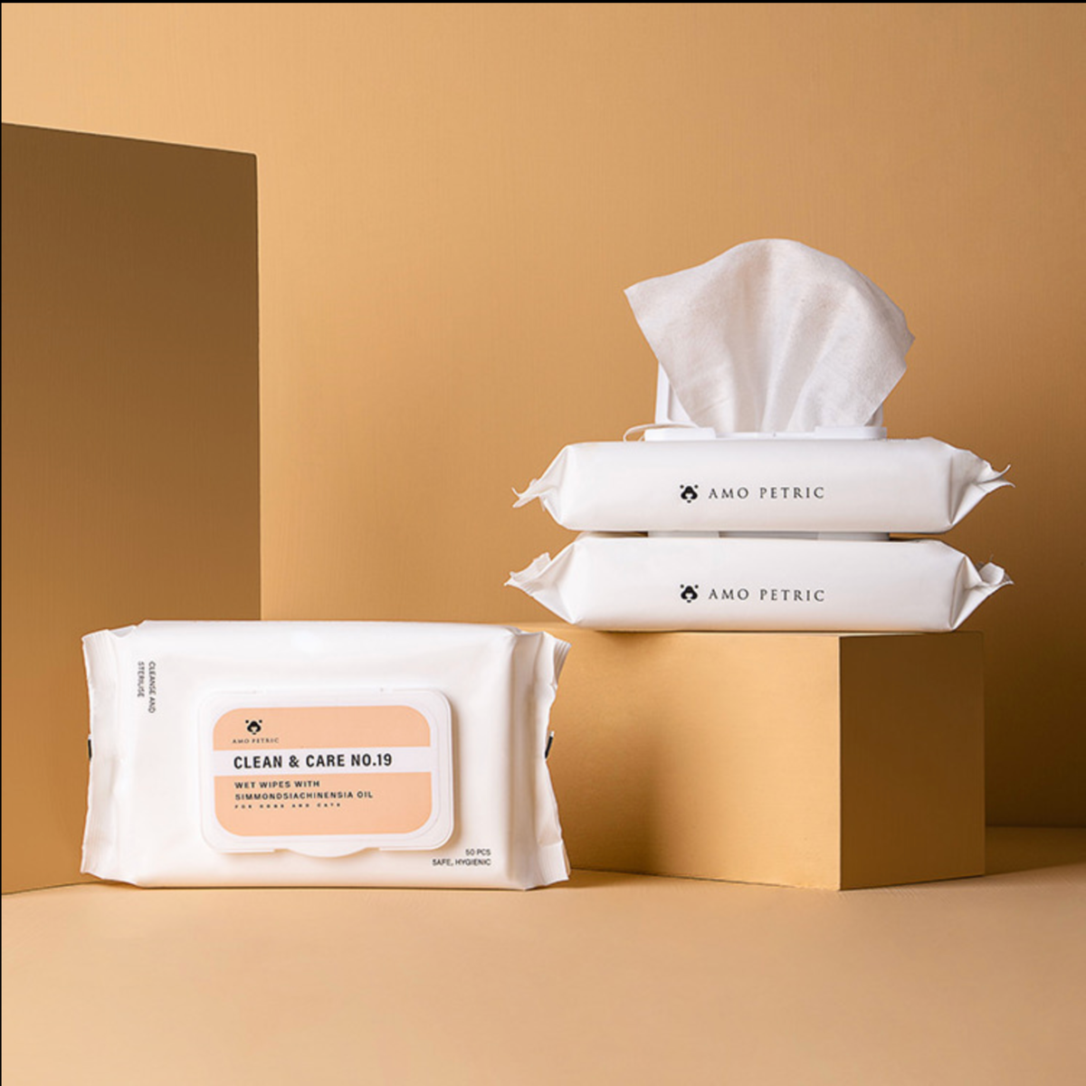 Amo Petric Wet Wipes With Jojoba Oil For Pets