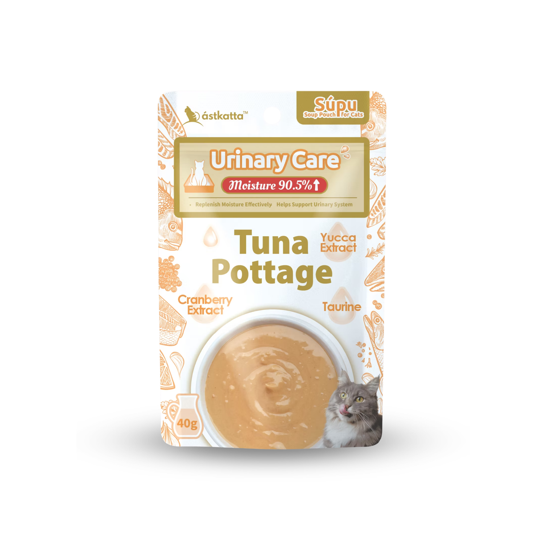 astkatta Urinary Care Tuna Pottage 40g x 1 / 6 / 12 / 24packs | 泌尿護理 吞拿魚濃湯 ástkatta