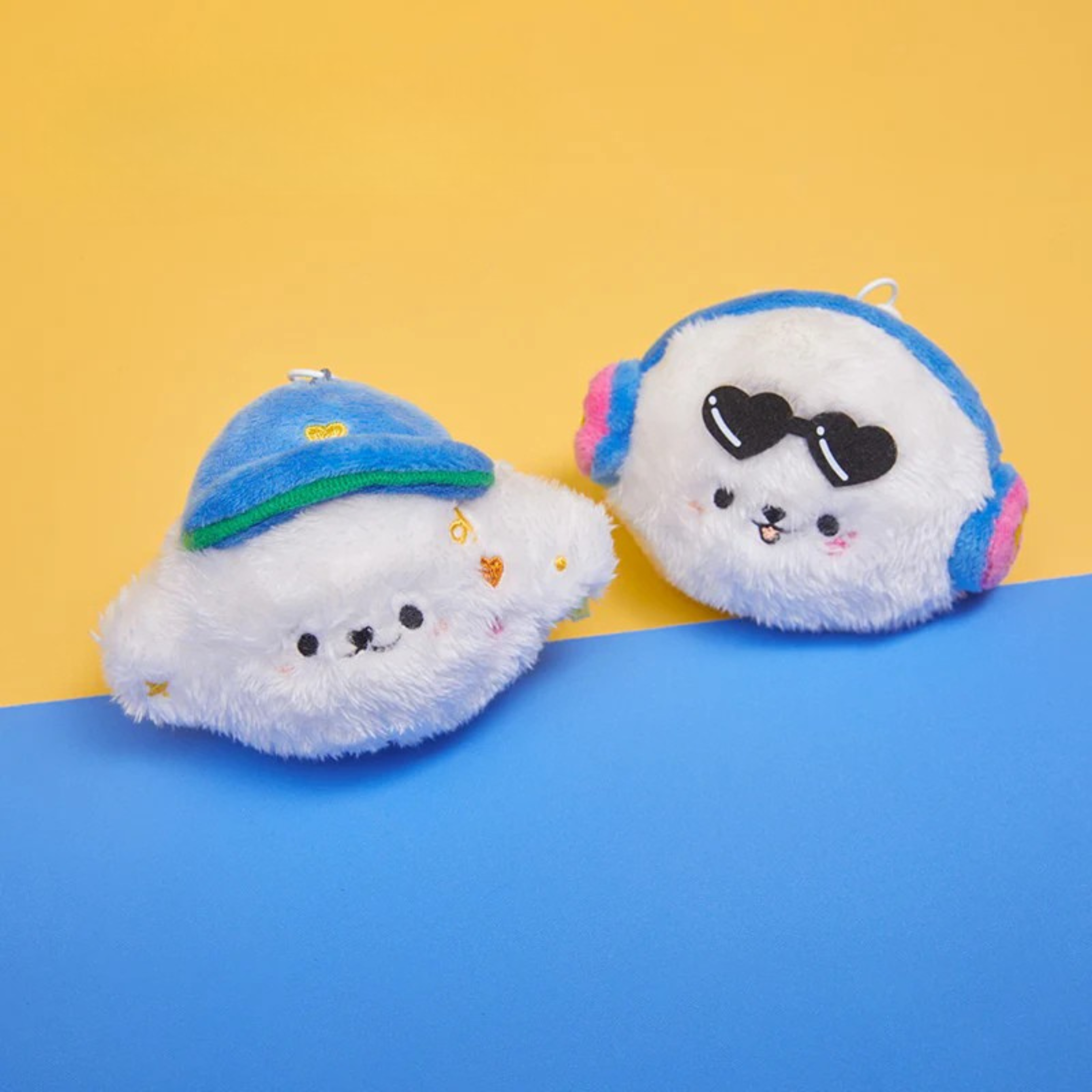 Bichon Frise Cotties Bichon Head Plush Keyring