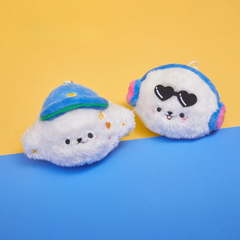 Bichon Frise Cotties Bichon Head Plush Keyring