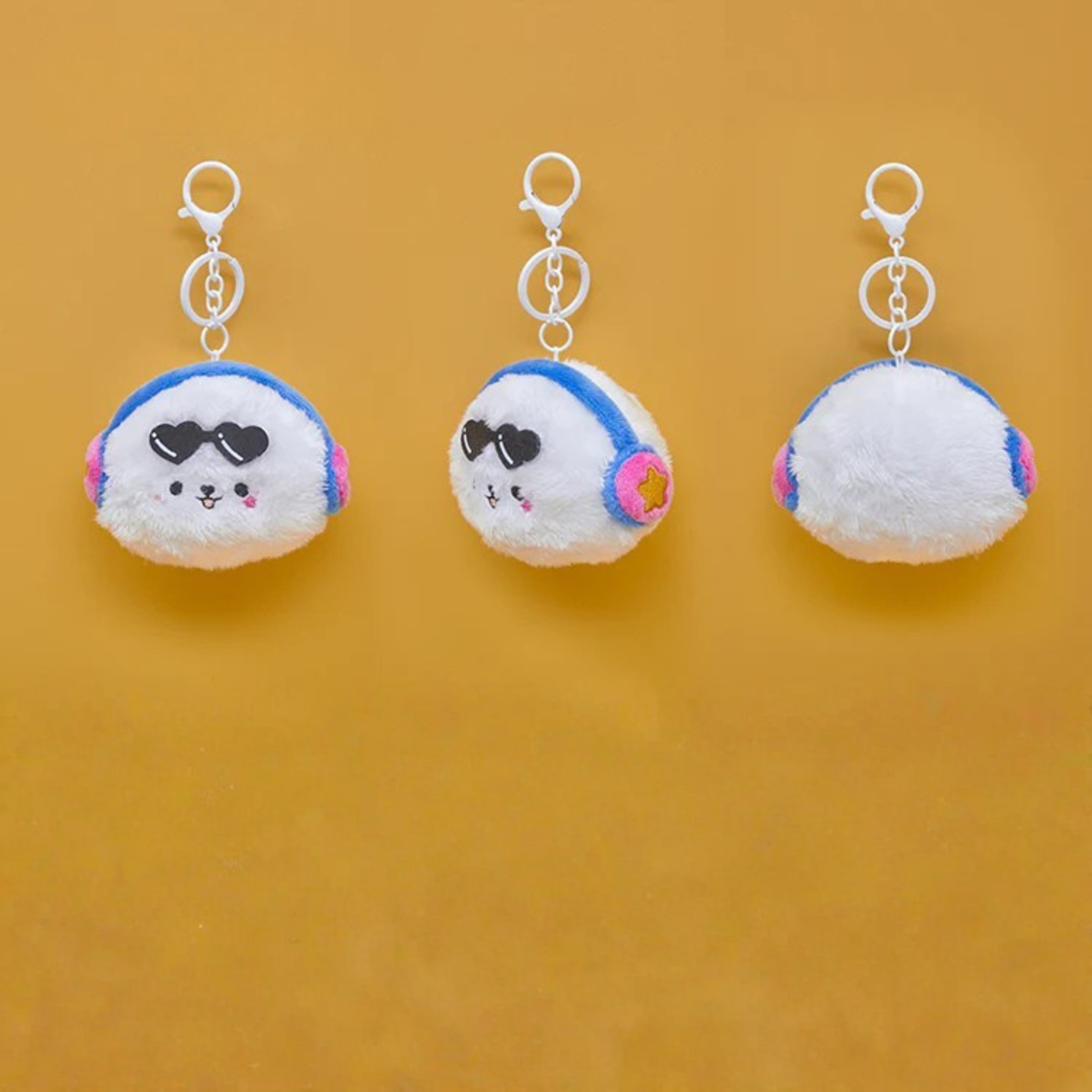 Bichon Frise Cotties Bichon Head Plush Keyring