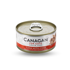Canagan - Grain Free Canned Cat Food - Tuna with Crab 無穀物吞拿魚伴蟹肉配方75g (6罐)