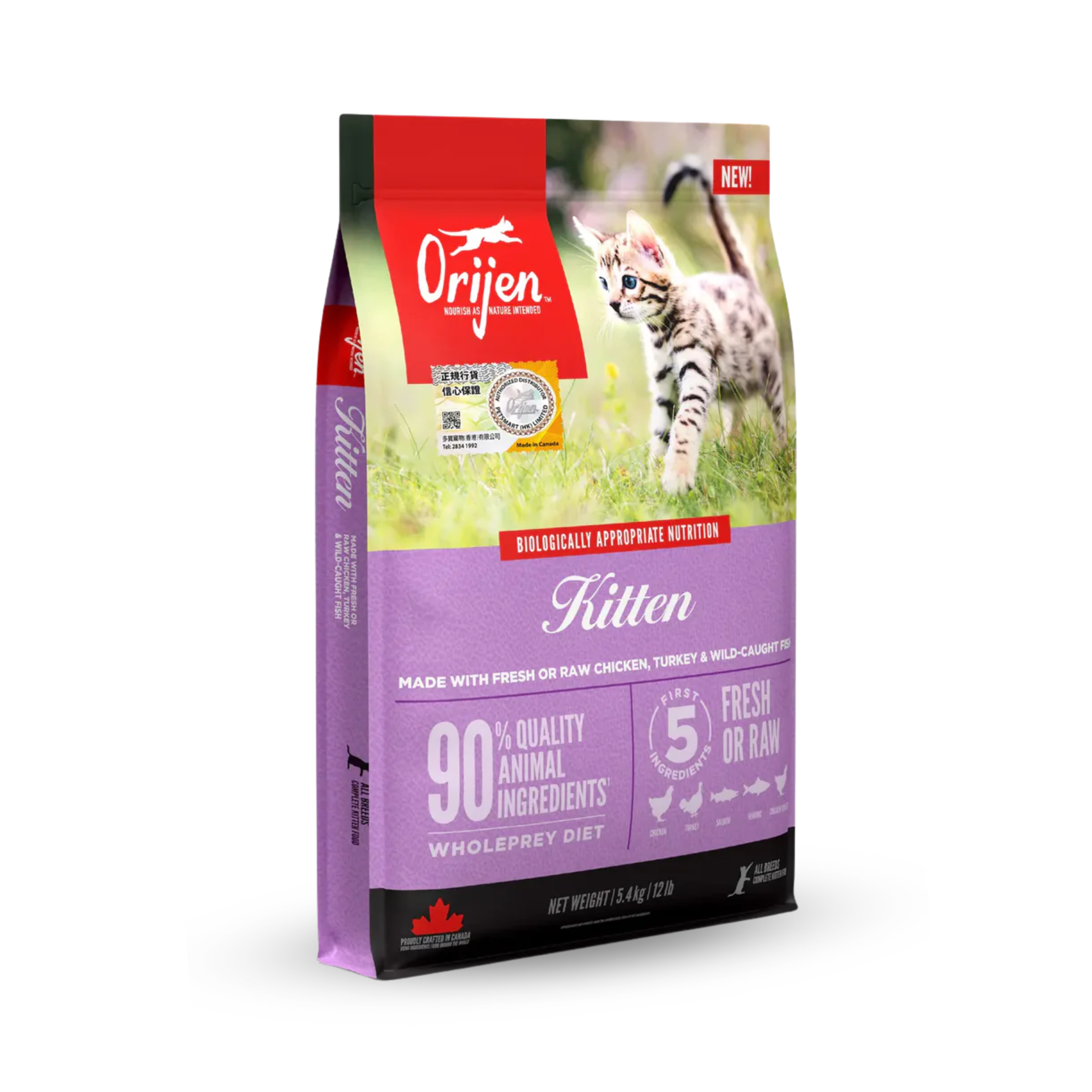 ORIJEN Grain Free Cat Food - Kitten Formula
