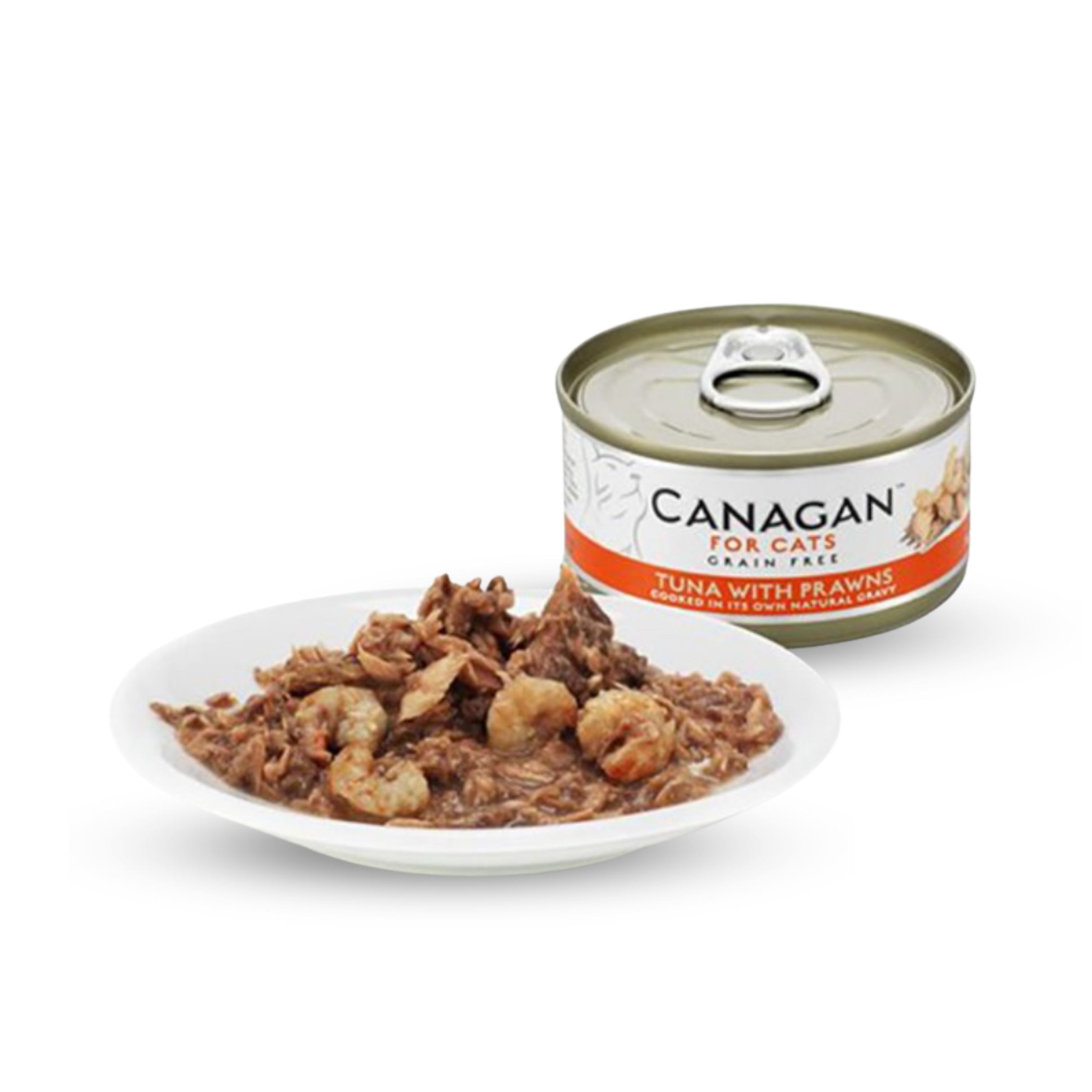 Canagan -  Grain Free Canned Cat Food - Tuna with Prawns 無穀物吞拿魚伴蝦配方75g (6罐)