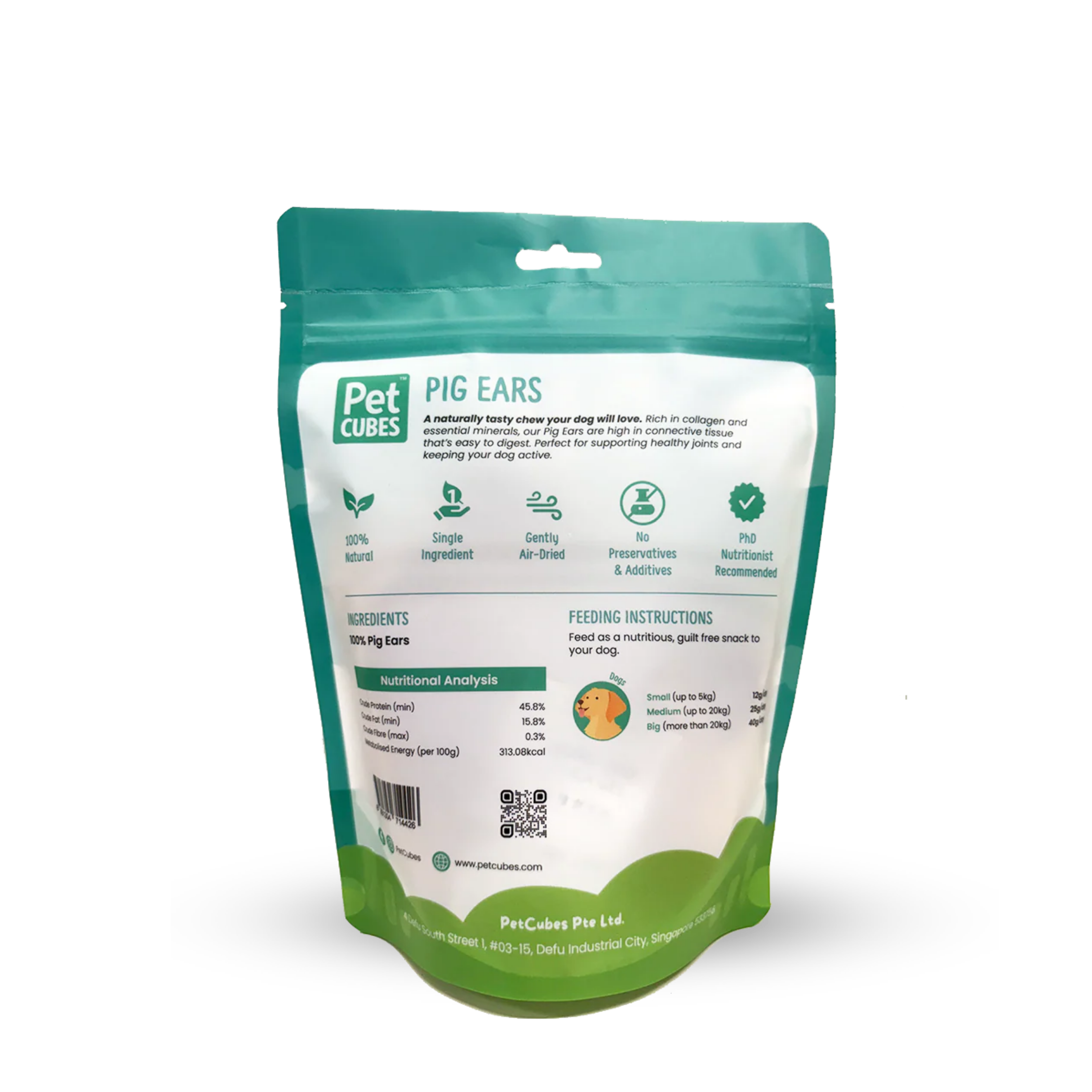 Pet Cubes Pig Ears - Treat For Dog | 豬耳 (2 塊) pet cubes