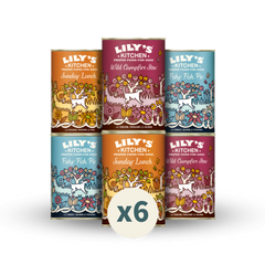 LILY's KITCHEN 濕狗食 (6包混合口味) | 天然犬用‌主食罐 (六罐綜合口味)