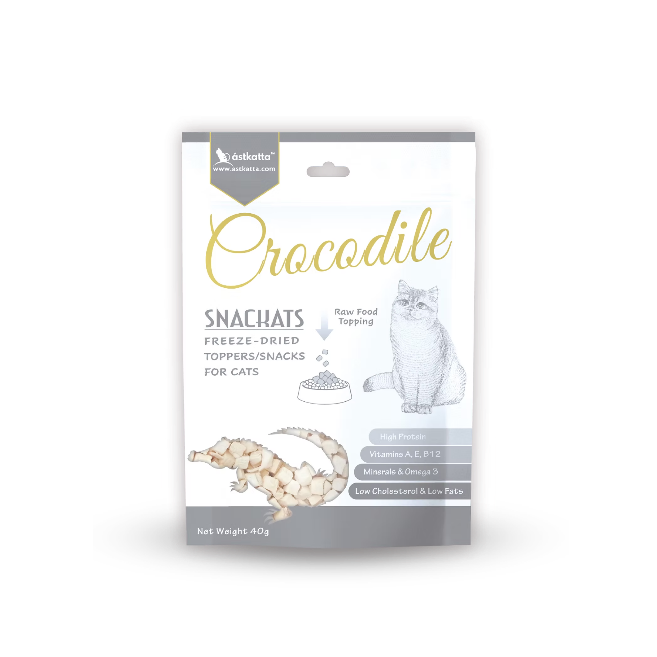 astkatta Freeze-Dried Treats - Crocodile + Trachea Health