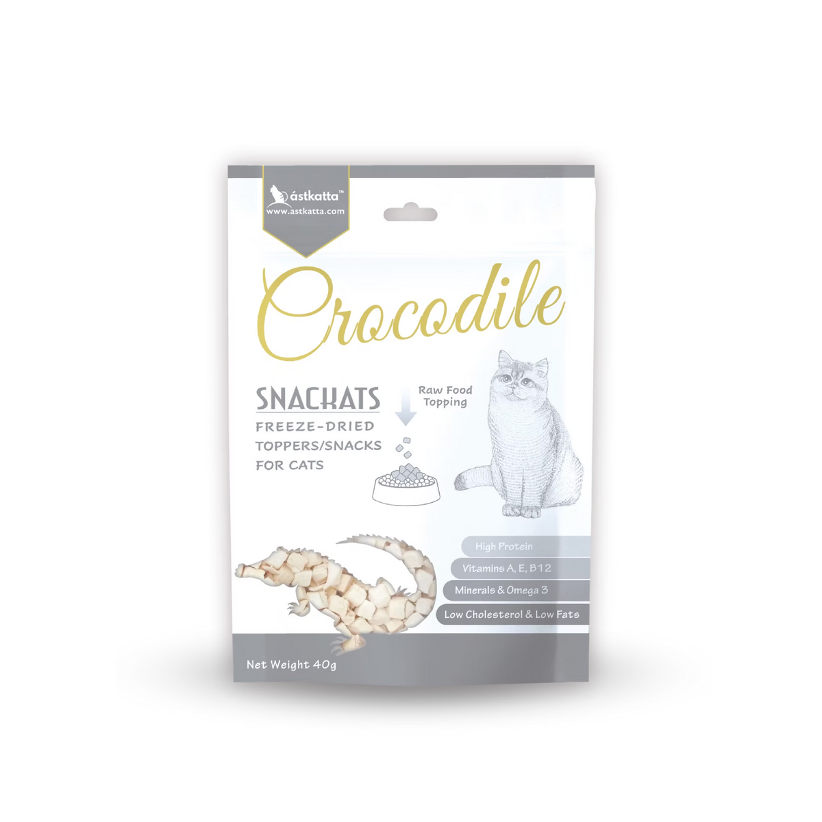 astkatta Freeze-Dried Treats - Crocodile + Trachea Health