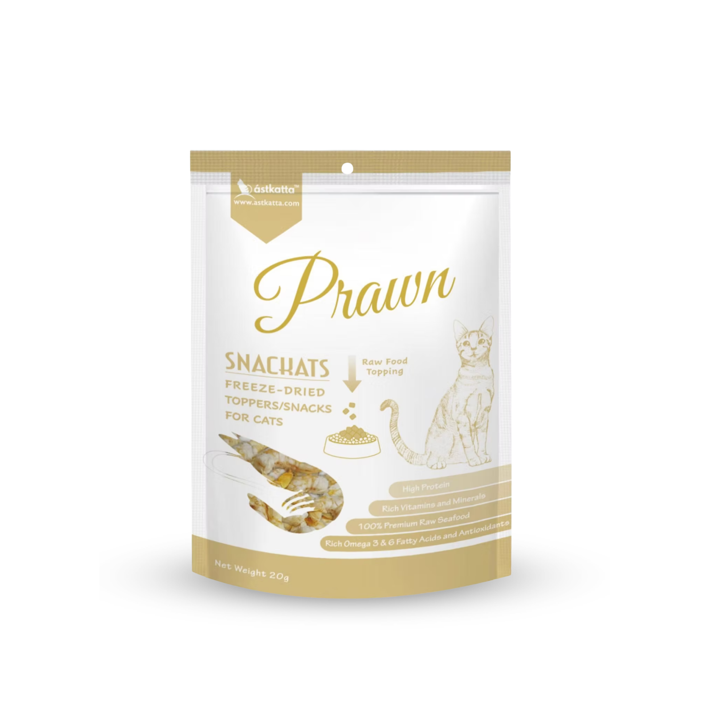 astkatta Freeze-Dried Treats - Prawn + Omega 3 & 6