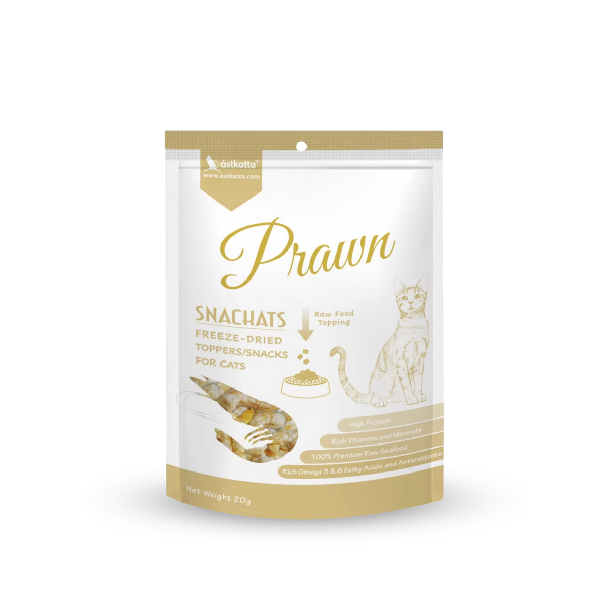 astkatta Freeze-Dried Treats - Prawn + Omega 3 & 6