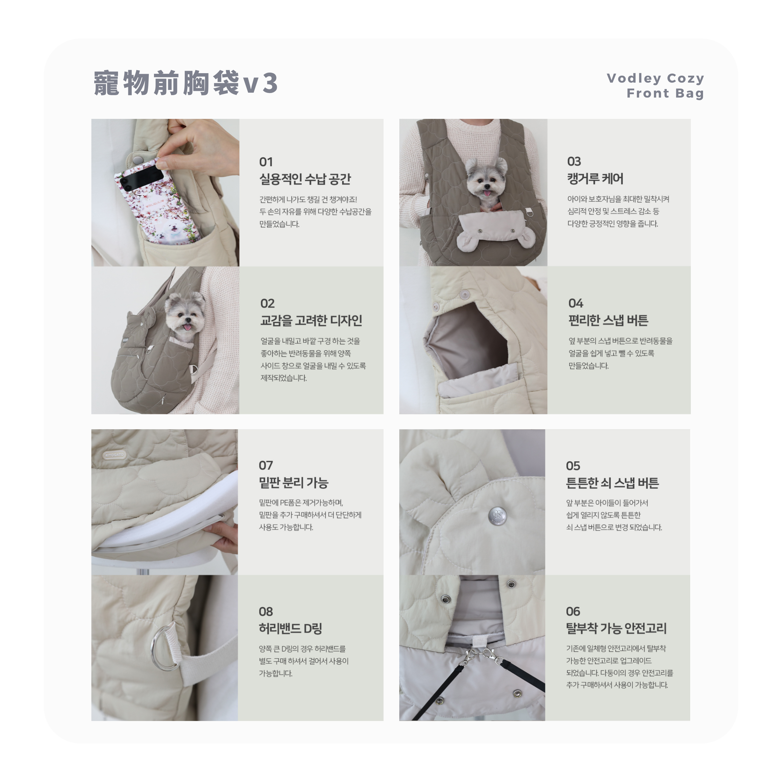 RITOGATO Vodley 舒適前袋 Ver.3 | 寵物前胸袋