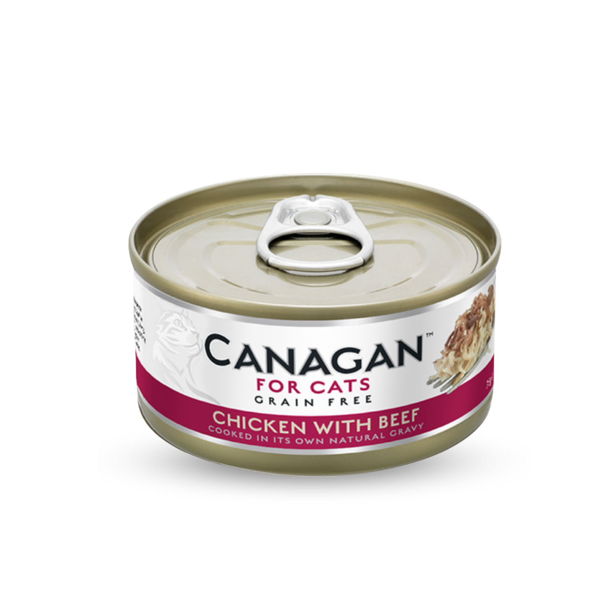 Grain Free Canned Cat Food - Chicken with Beef 無穀物雞肉伴牛肉配方75g (6罐)