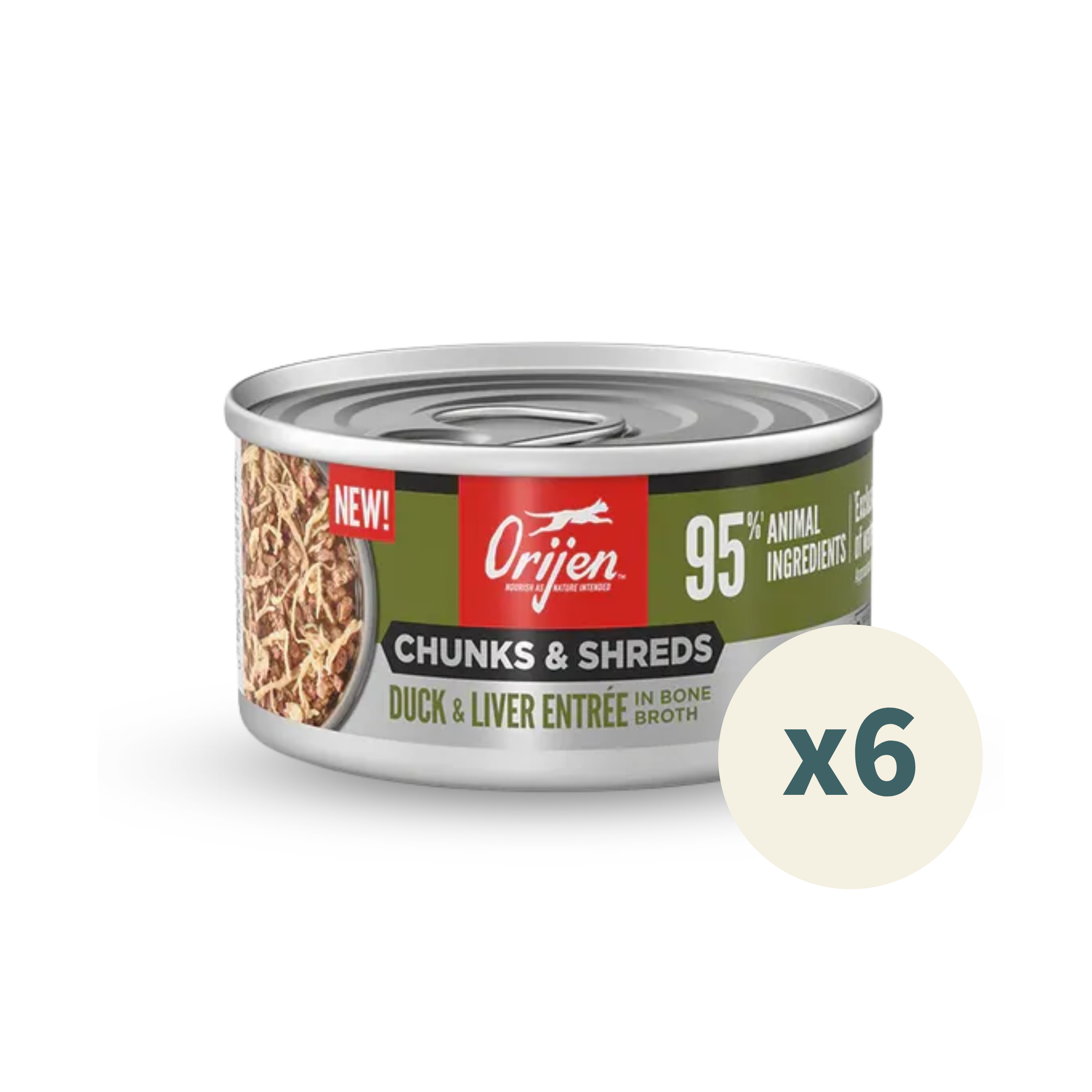 ORIJEN Chunks & Shreds Cat Wet Food - Duck & Duck Liver