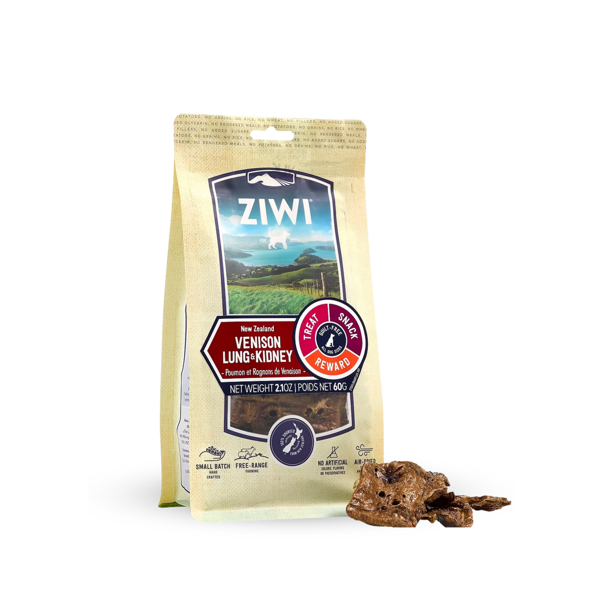 ZIWI Air Dried Venison Lung & Kidney Dog Treats 風乾鹿肺和鹿腎狗小食