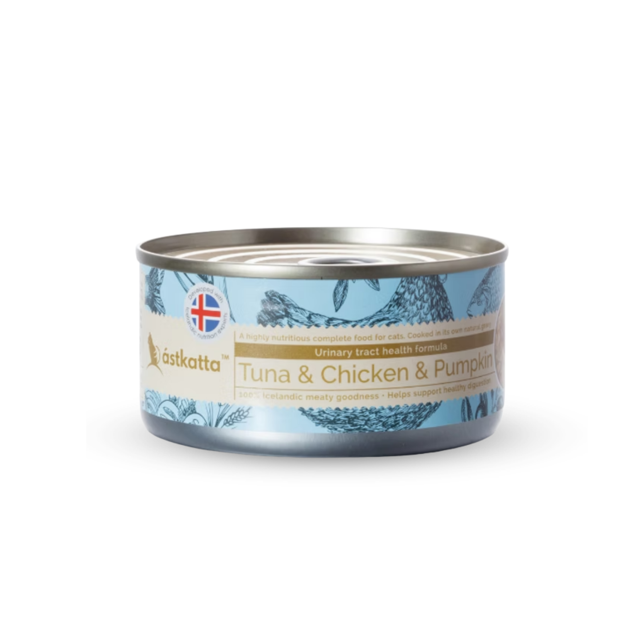 astkatta Tuna & Chicken Pumpkin Cat Food 80g | 吞拿魚雞肉南瓜貓糧 ástkatta