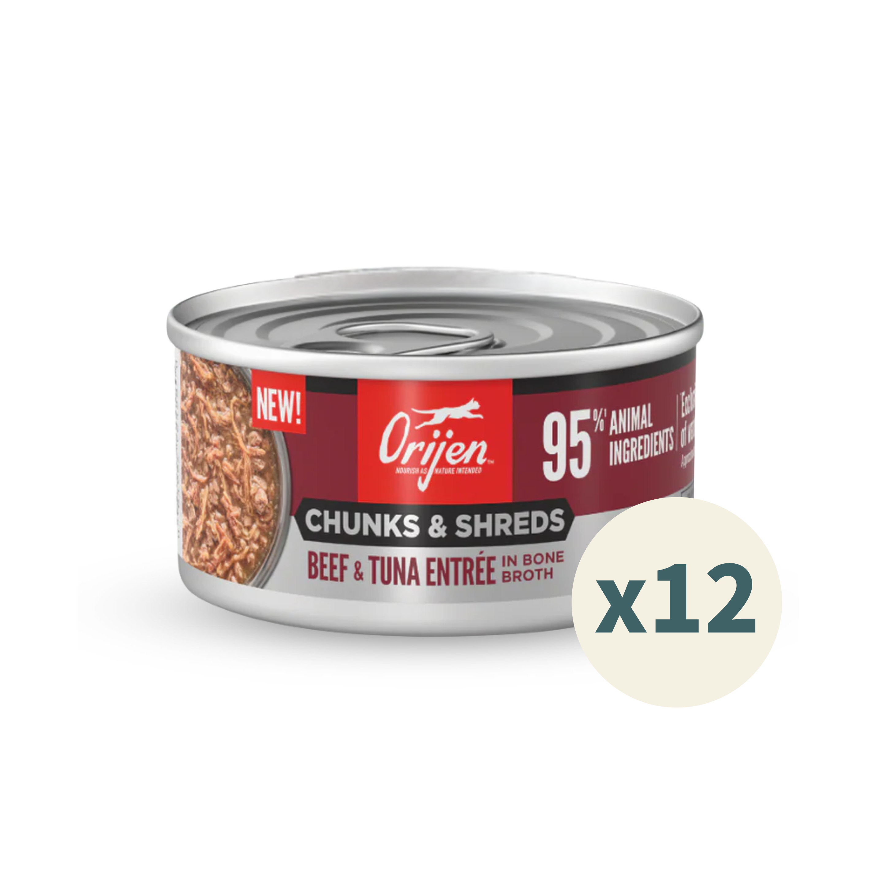 ORIJEN Chunks & Shreds Cat Wet Food - Beef & Tuna | 貓濕糧 - 牛肉 & 吞拿魚 Orijen