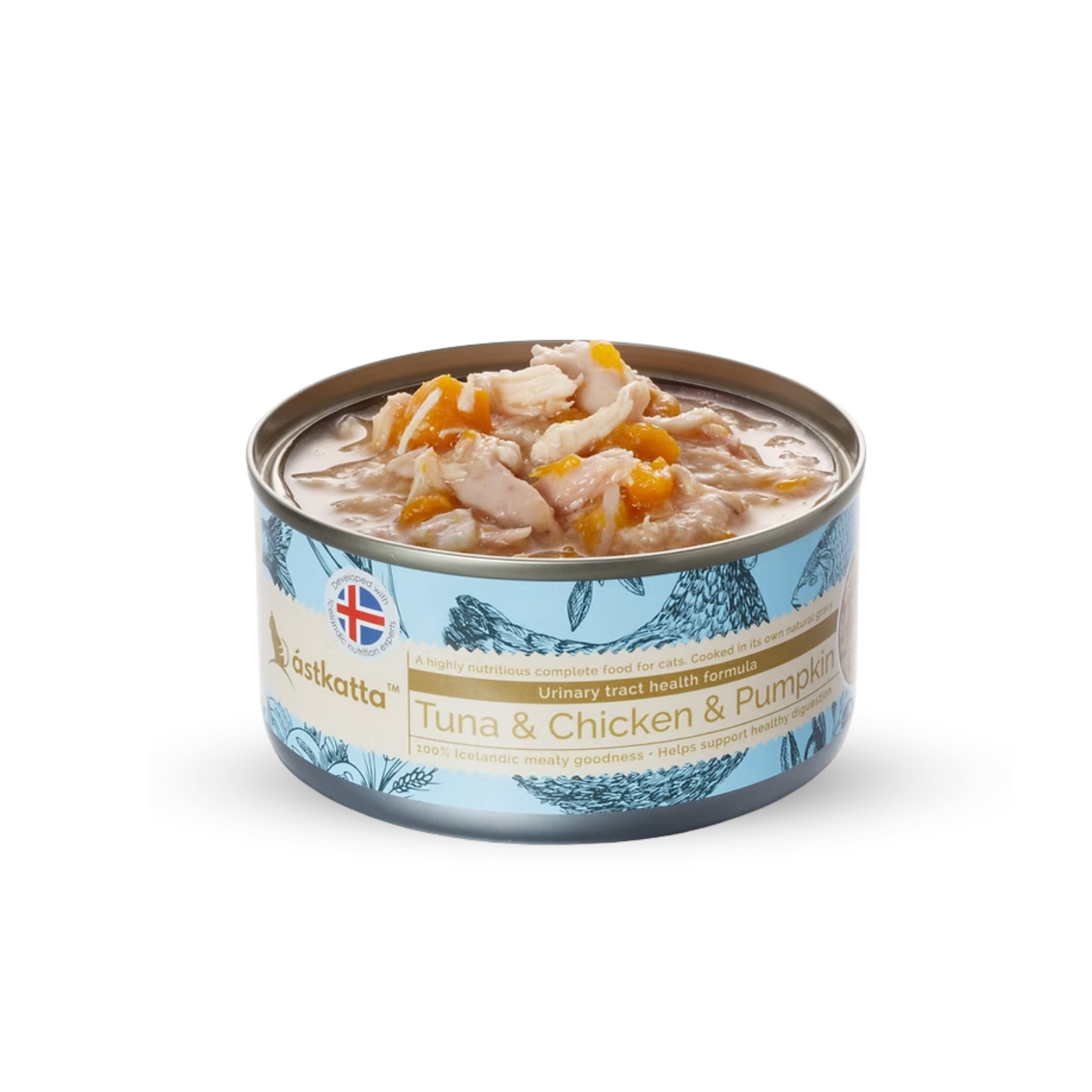 astkatta Tuna & Chicken Pumpkin Cat Food 80g | 吞拿魚雞肉南瓜貓糧 ástkatta
