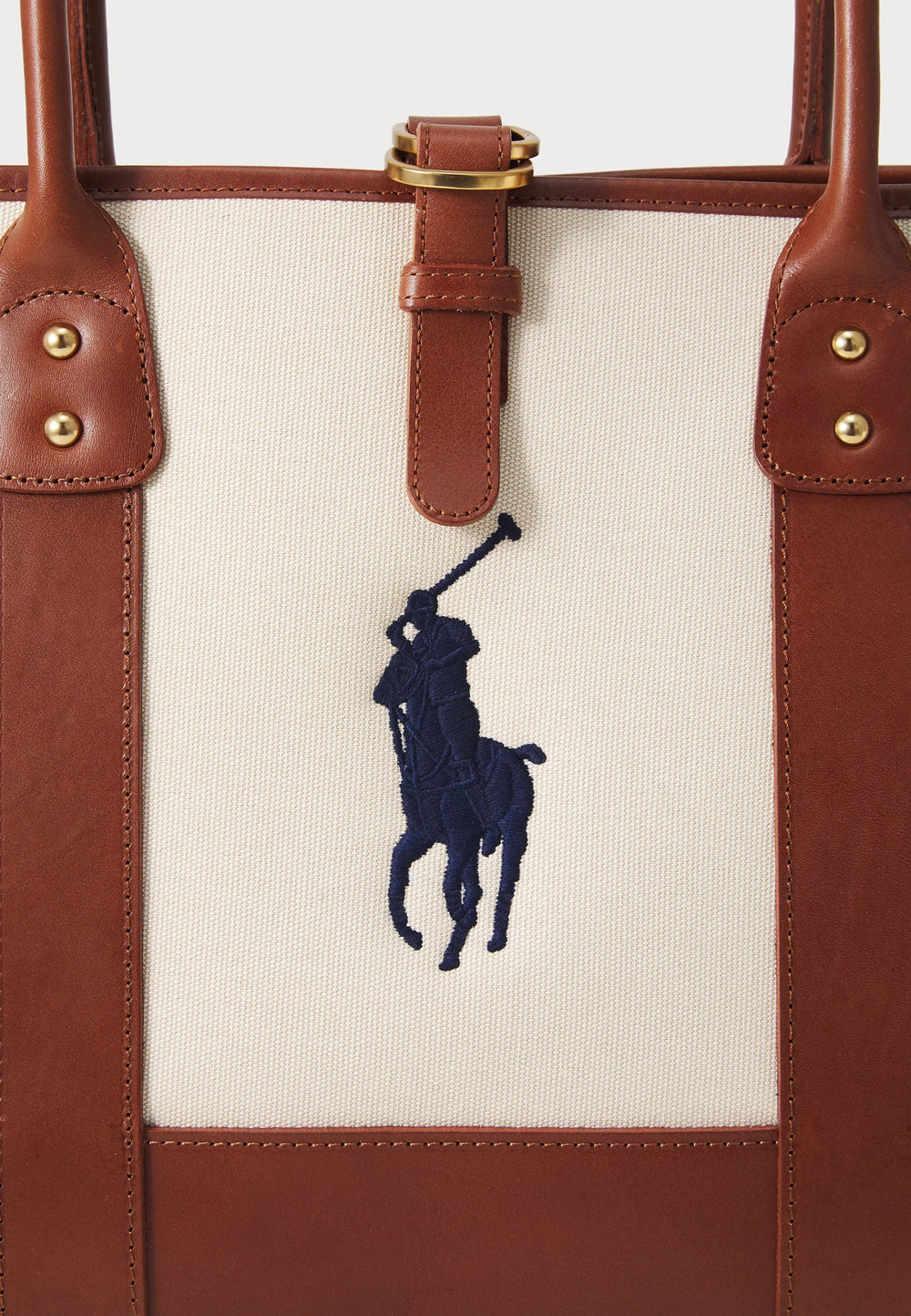 Ralph Lauren Leather & Canvas Polo Pet Traveling Tote Bag | 皮革帆布馬球寵物旅行托特包 PET