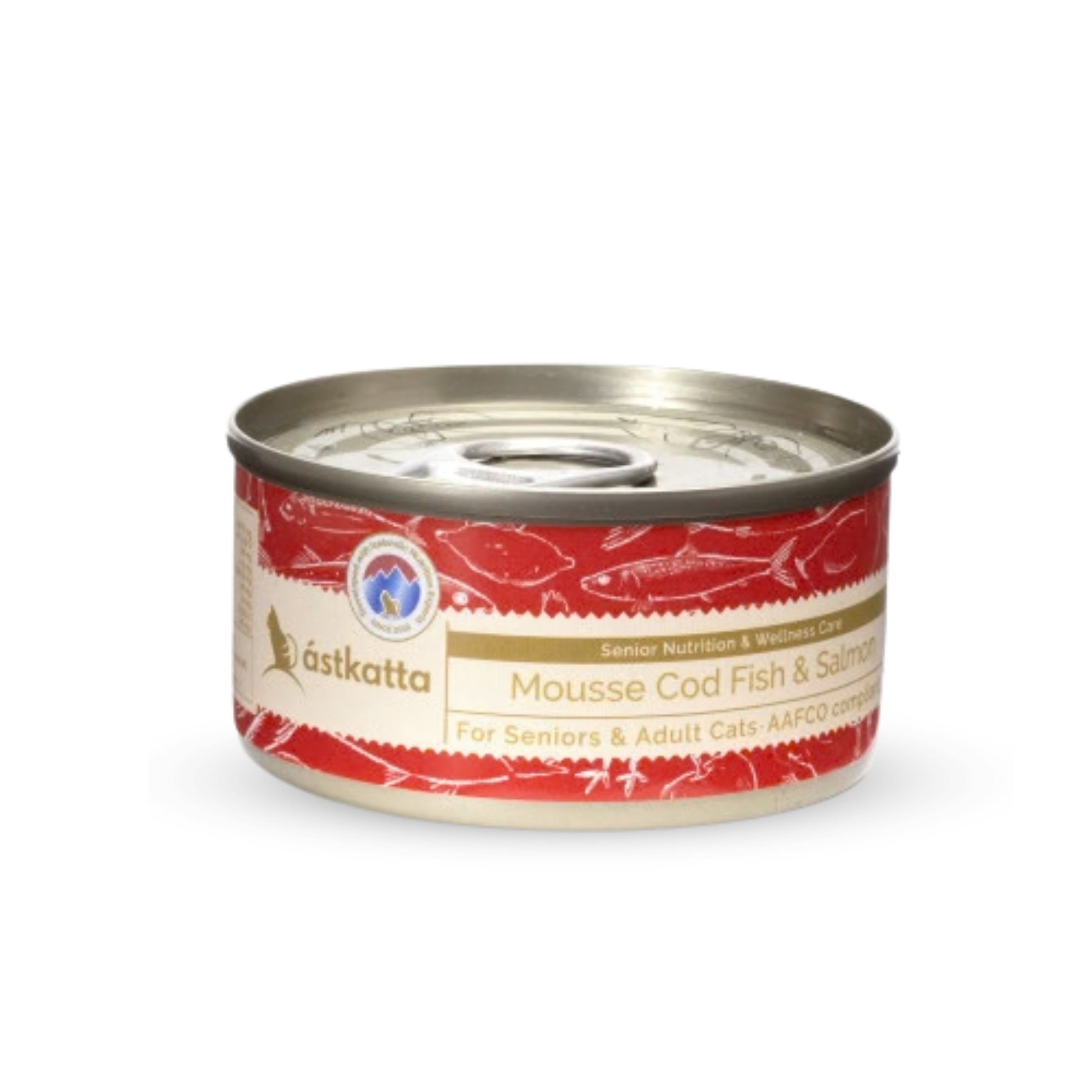 astkatta Mousse Cod Fish & Salmon (Senior & Adult Cats) 80g