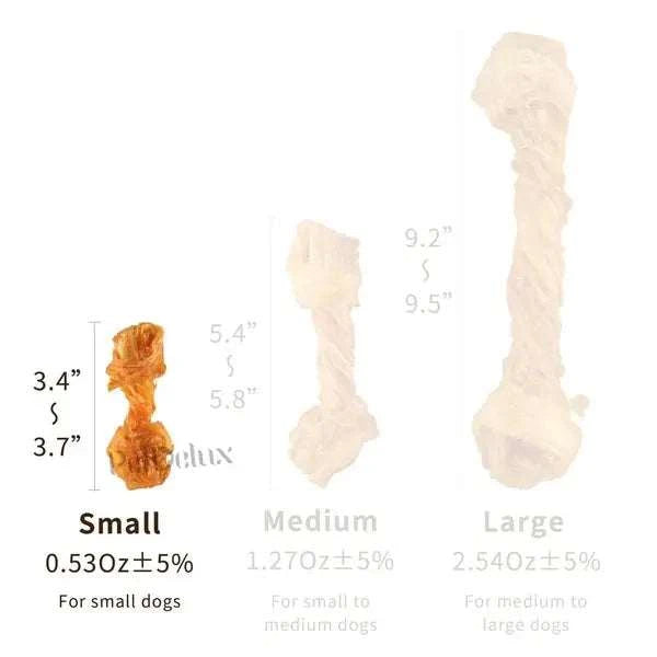 Natural turkey tendon large size dog chew bone, high protein, low fat, additive-free, slow roasted for flavor, long-lasting and easy to digest, promotes dental health.