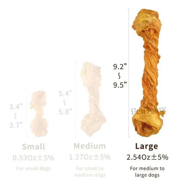Natural Turkey Tendon large size dog chew bone, high protein, slow-roasted, long-lasting, dental health benefit