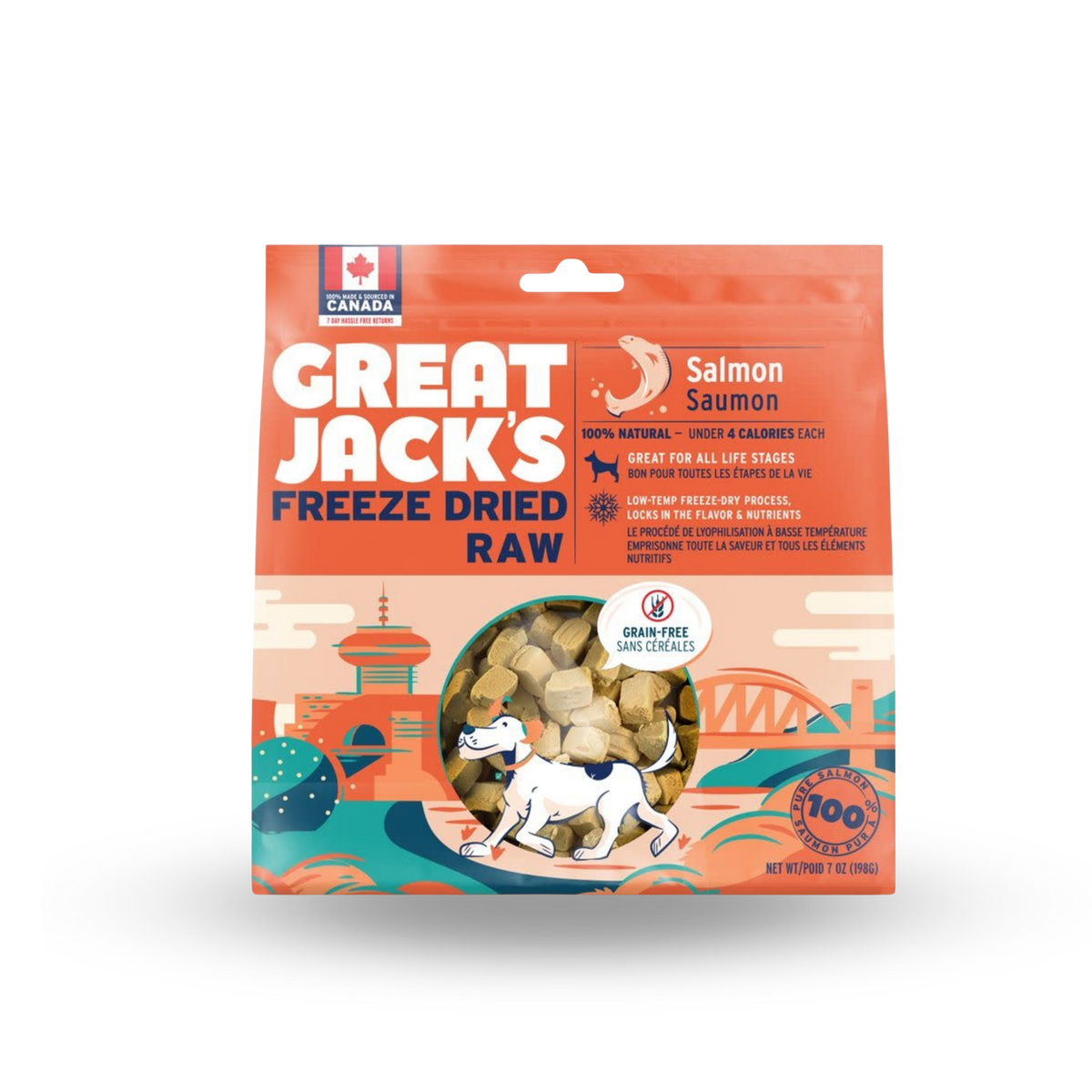 Great Jacks Dog Treat - Freeze-Dried Salmon 1oz | 100%凍乾脫水三文魚 Great Jack's