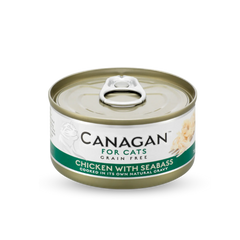 Grain Free Canned Cat Food - Chicken with Seabass 無穀物雞肉伴鱸魚配方 75g (6罐) Canagan