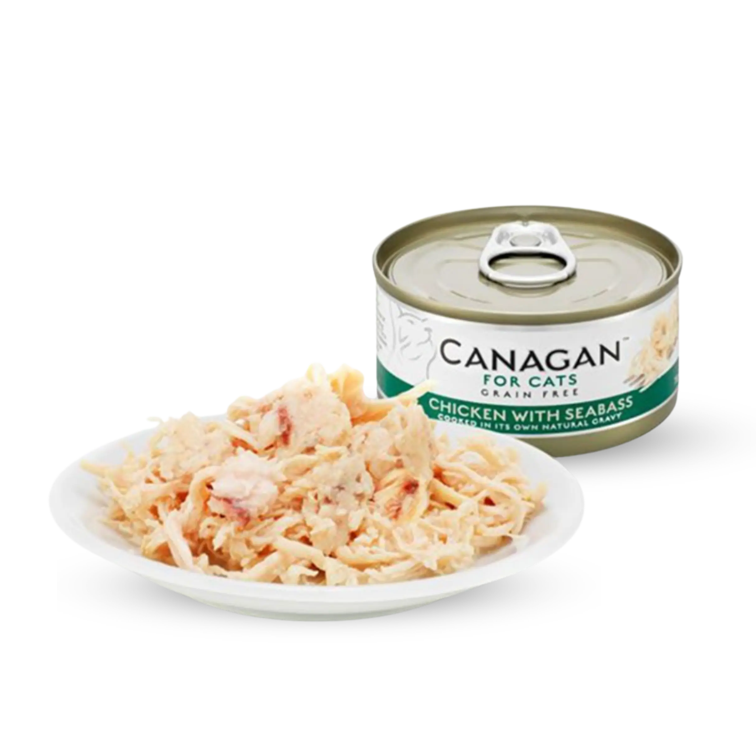Grain Free Canned Cat Food - Chicken with Seabass 無穀物雞肉伴鱸魚配方 75g (6罐) Canagan