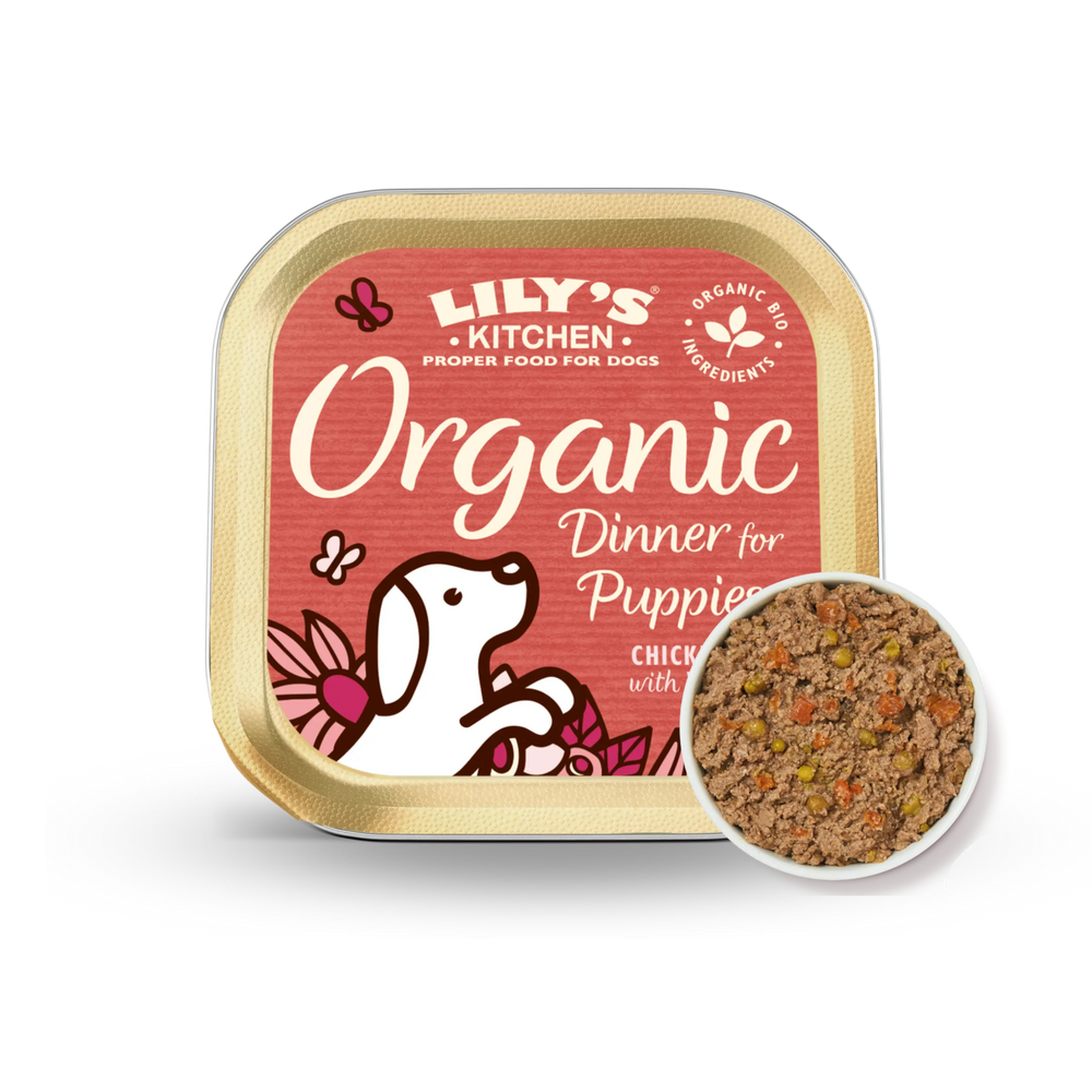 LILY’S KITCHEN Organic Wet Food for Dogs-Organic Dinner for Puppies | 有機幼犬雞肉特餐 LILY’S KITCHEN