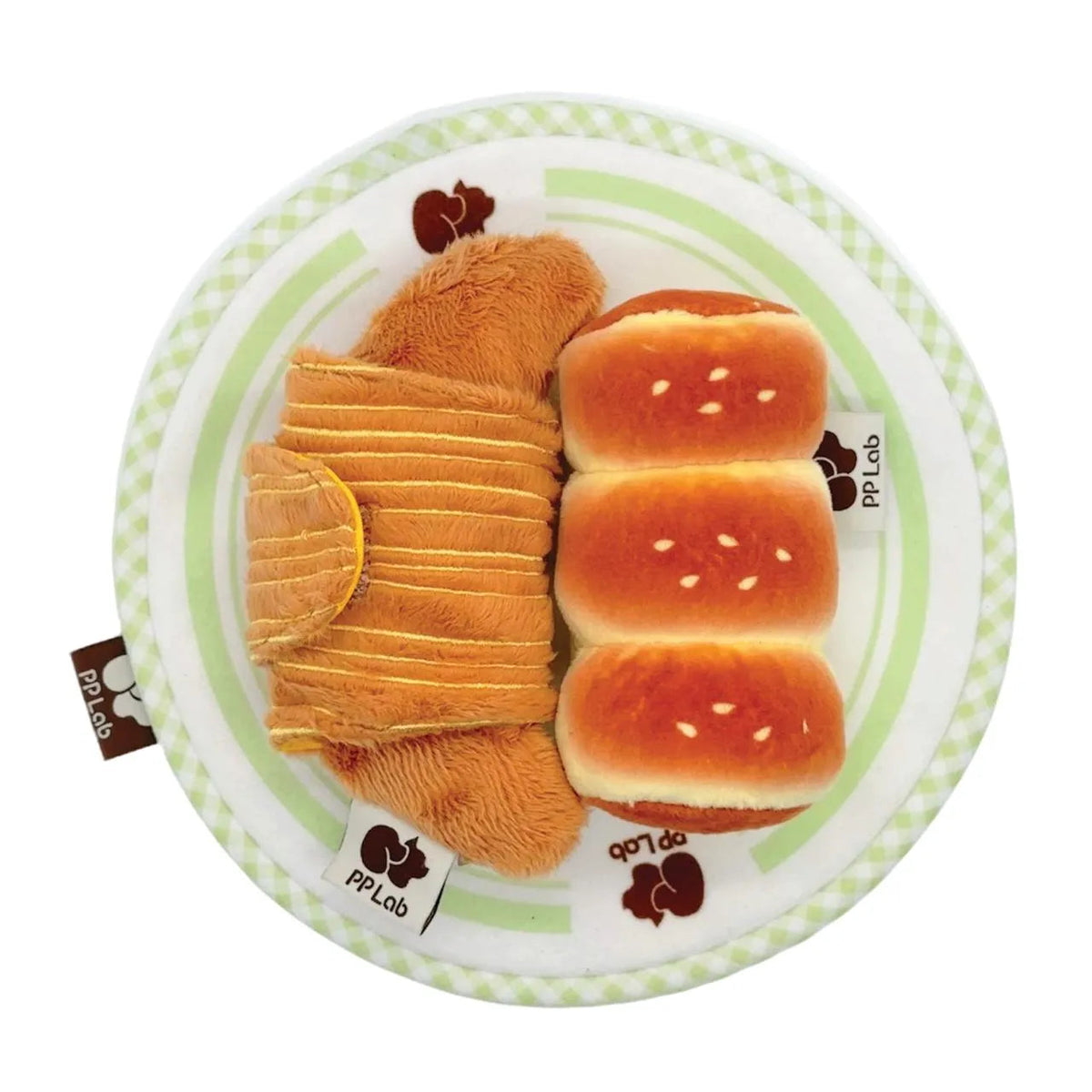 PP Lab - Croissant & Sauage Bun | Sniffing Toy | 牛角包 & 腸仔包 | 藏食玩具 Bite Me
