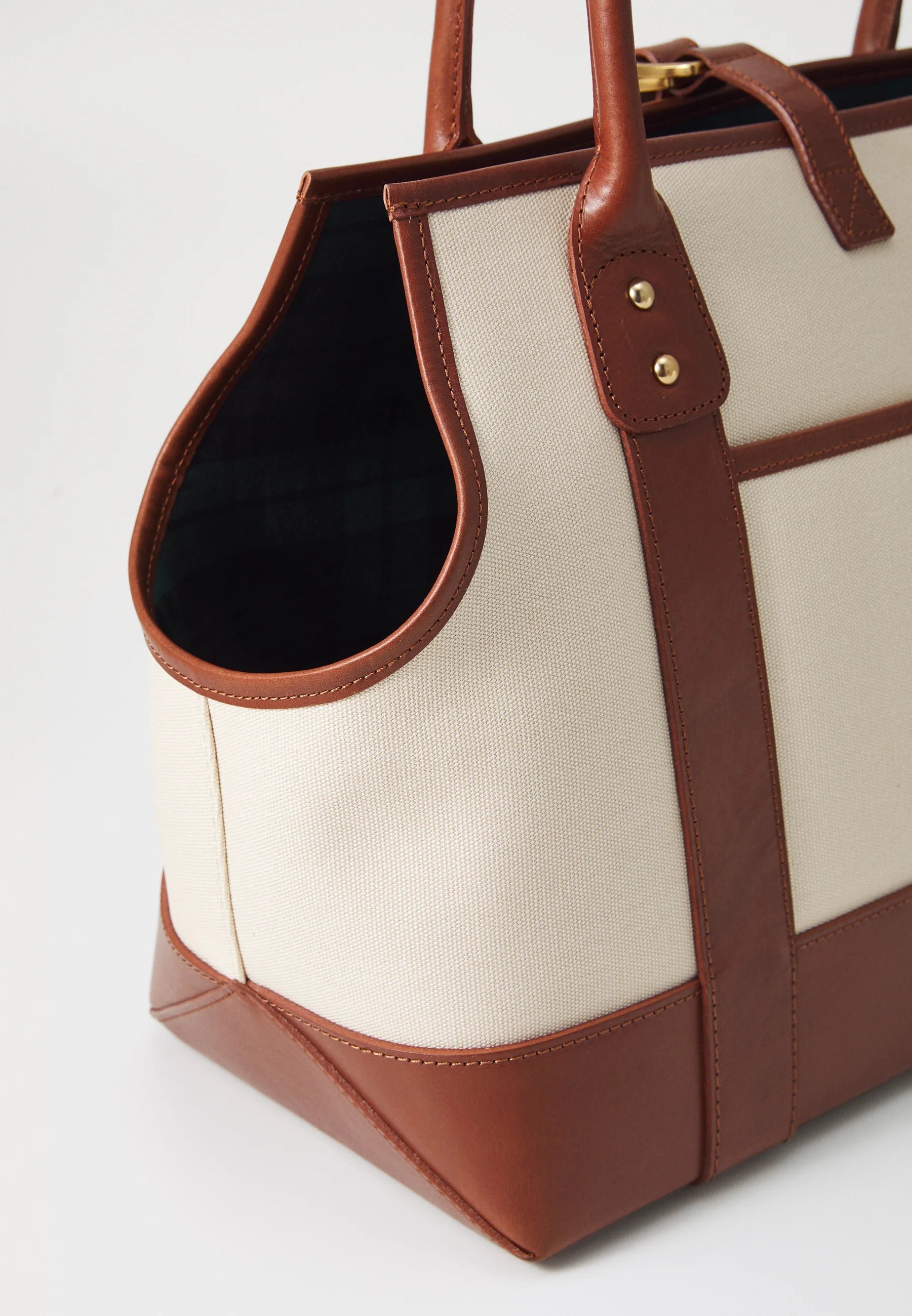 Ralph Lauren Leather & Canvas Polo Pet Traveling Tote Bag | 皮革帆布馬球寵物旅行托特包 PET