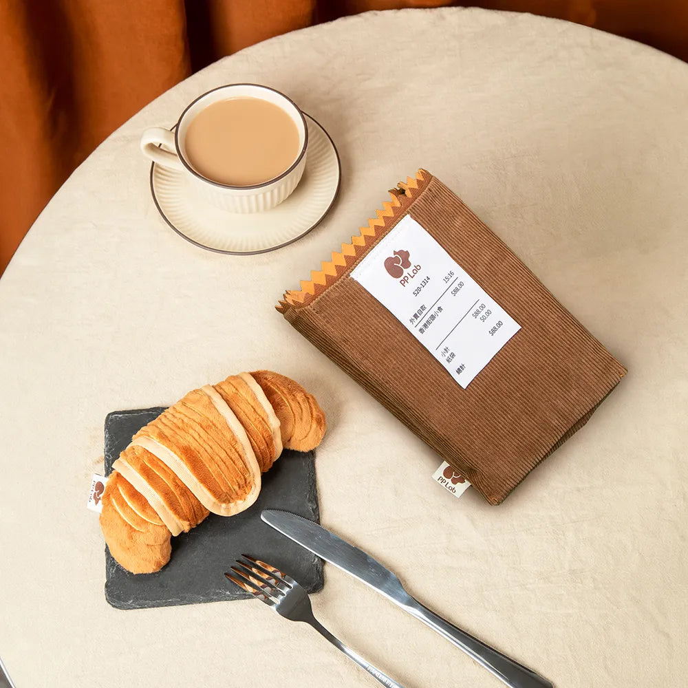 PP Lab - Croissant + Paper Bag Combo | 牛角包連紙袋藏食玩具 Bite Me
