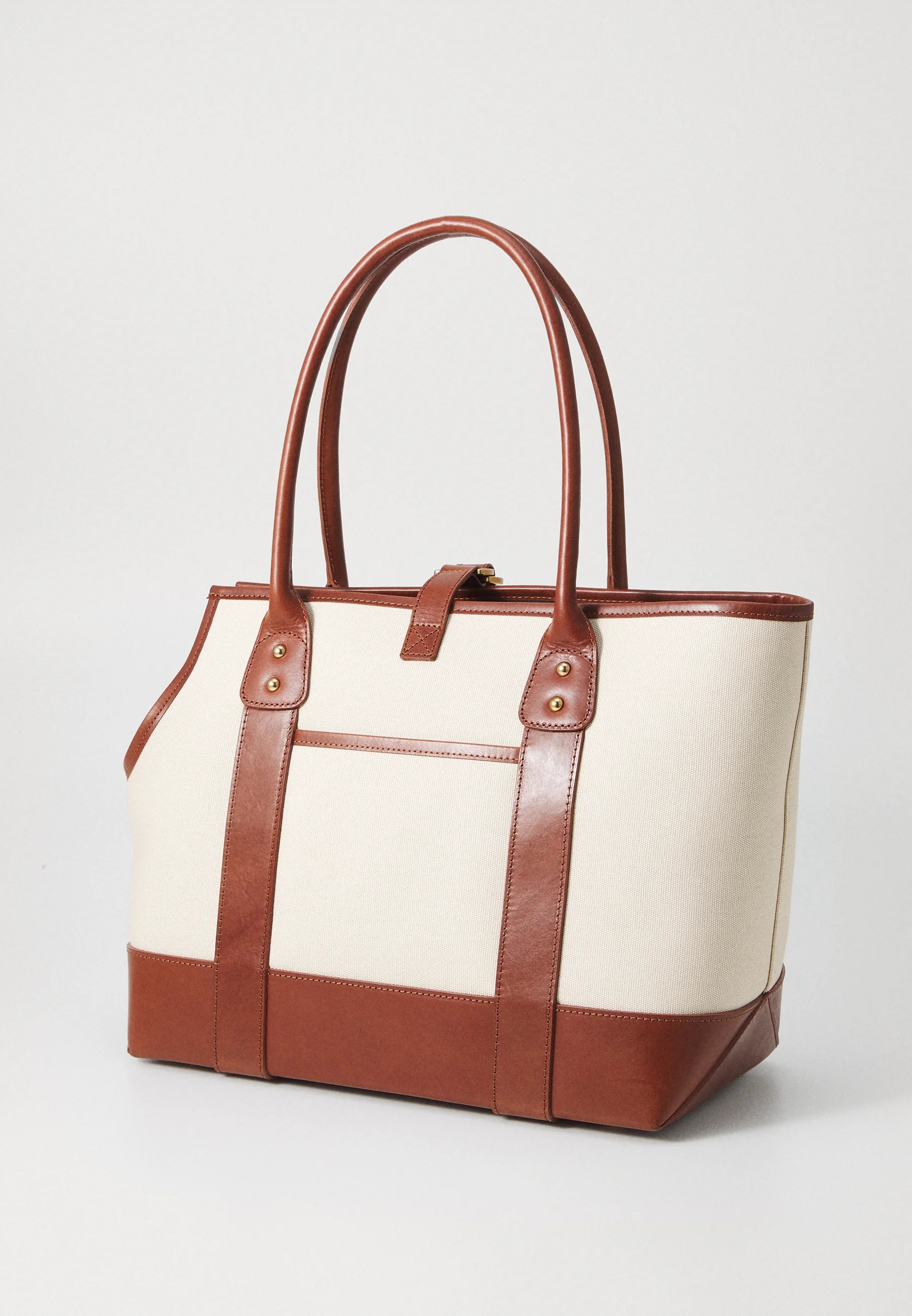 Ralph Lauren Leather & Canvas Polo Pet Traveling Tote Bag | 皮革帆布馬球寵物旅行托特包 PET