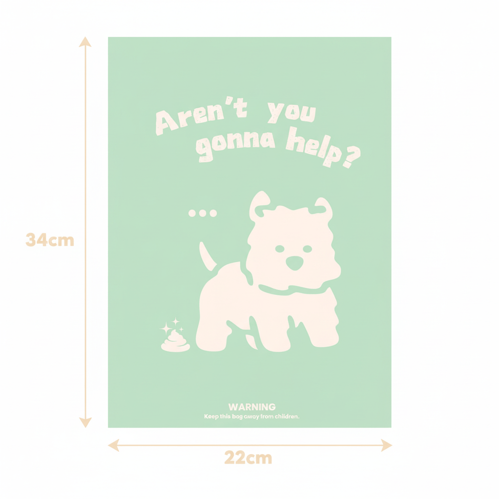 Pet HK Poo Bags - Certified Compostable (120 Bags, 8 Rolls) Poop Bags - PET