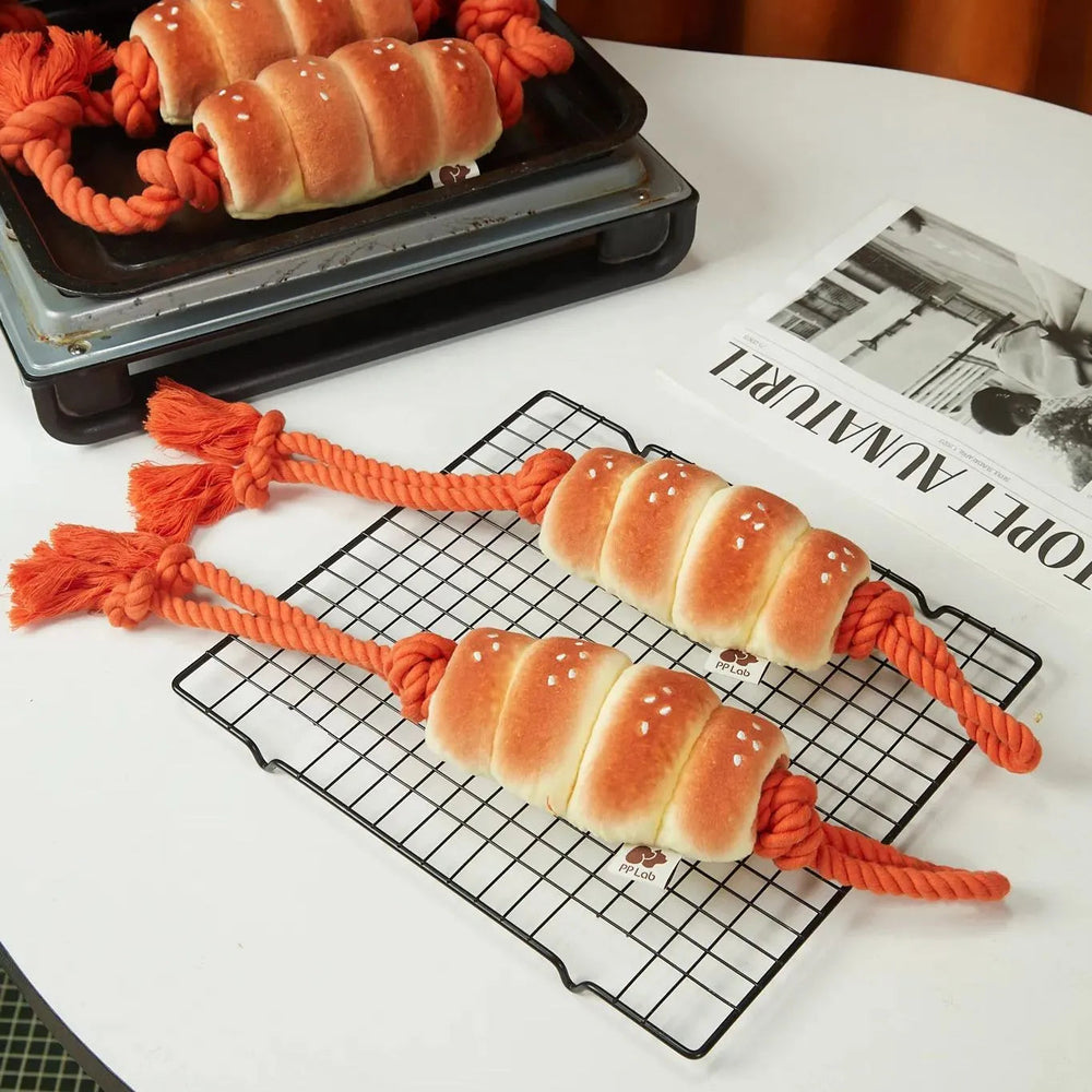 PP Lab - Sausage Bun Tug Toy | 小腸仔包拉扯玩具 Bite Me